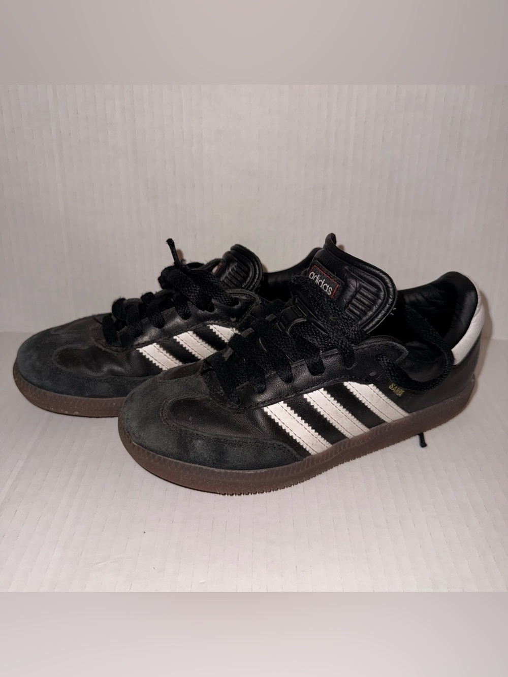 adidas Black and White Samba Suede Classic Low-Top Sneakers